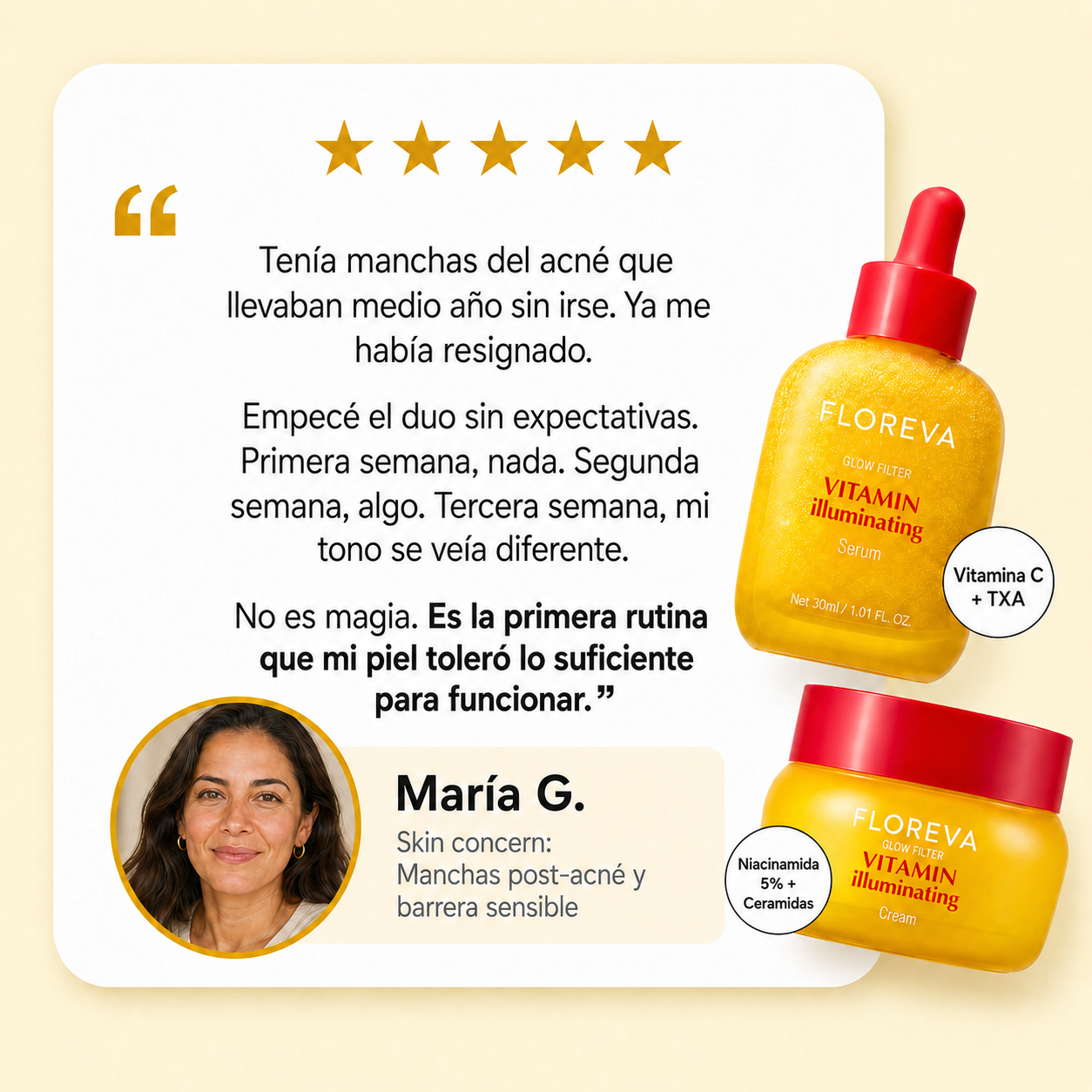 Floreva -  Duo Iluminador | Aclara Manchas Sin Arder